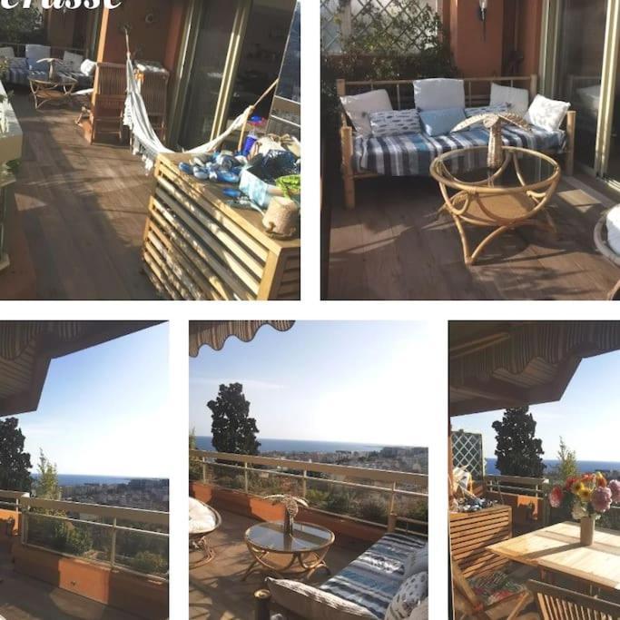 Appartement Nice Centre Vue Mer Avec Piscine Pour Famille, Couple D'Amis Pas De Groupes De Jeunes Autorises Buitenkant foto